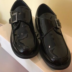 Boys black patent dress shoes New in Box